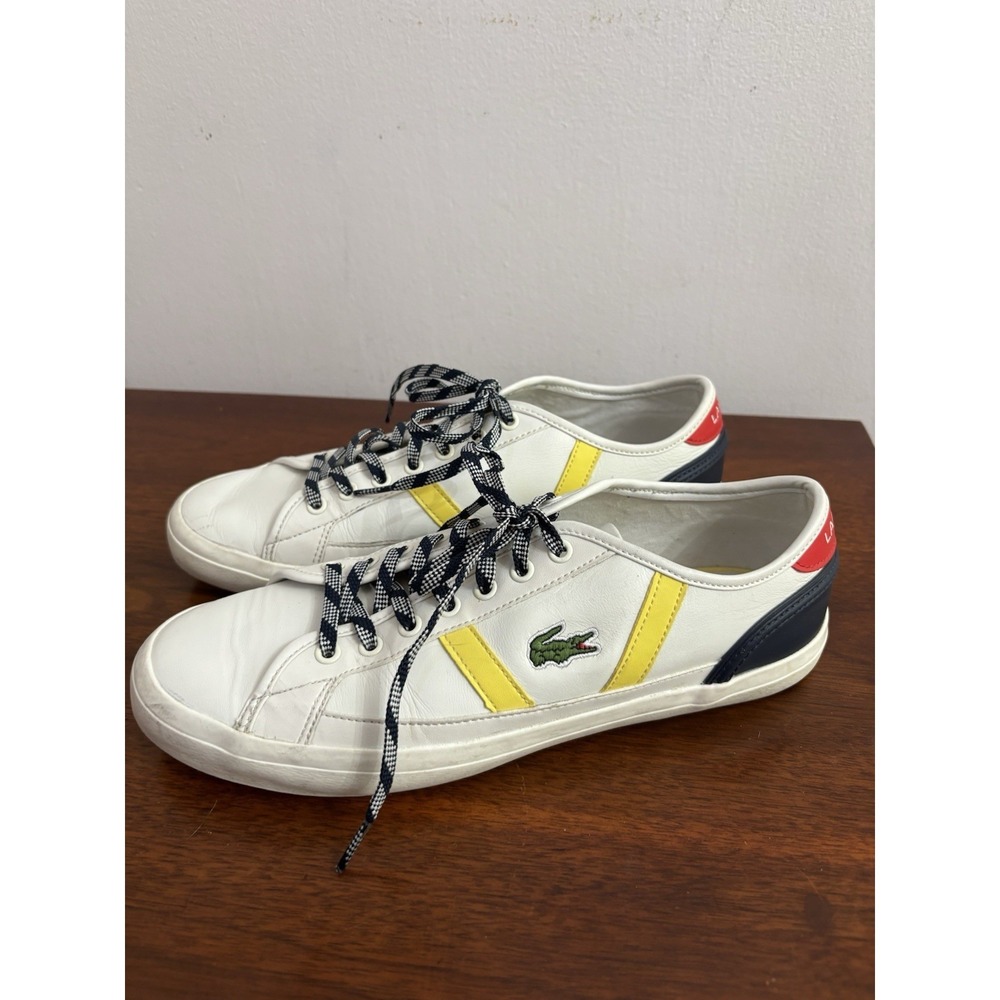 Lacoste Men's White Sideline Ortholite Sneaker Size 8